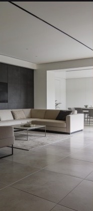 Carrelage grand format en séjour