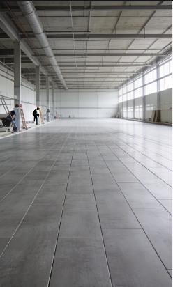 Grand carrelage dans des locaux